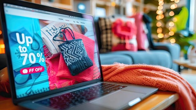 A close-up of a laptop screen displaying a flash sale website with 