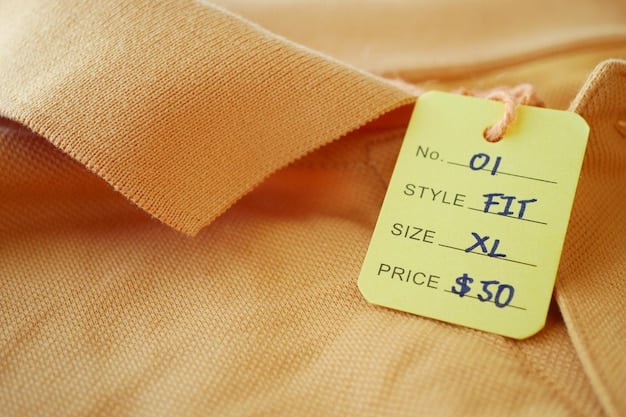 A close-up shot of a clothing tag showing a significantly reduced price and an additional percentage-off sticker, emphasizing the concept of deep discounts.
