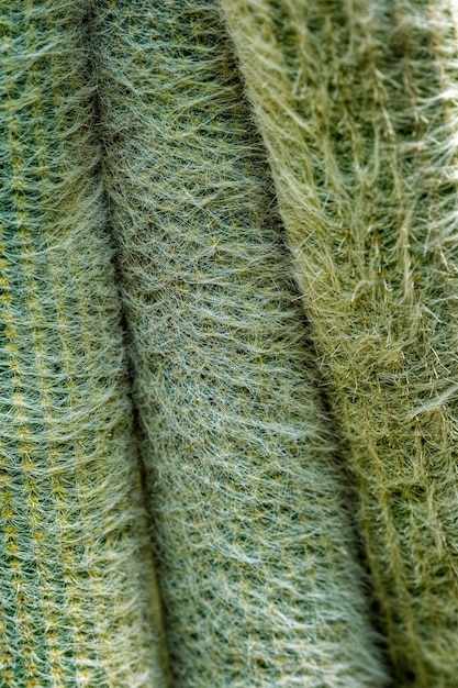 Close-up of a high-quality cashmere sweater, showcasing discernible, tight knit patterns and a plush texture under soft, natural lighting, emphasizing the luxurious feel of the fabric.