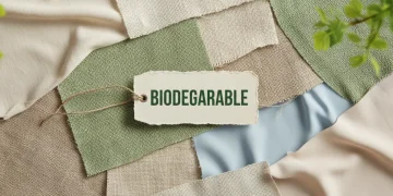 Diverse biodegradable fabric swatches for sustainable fashion